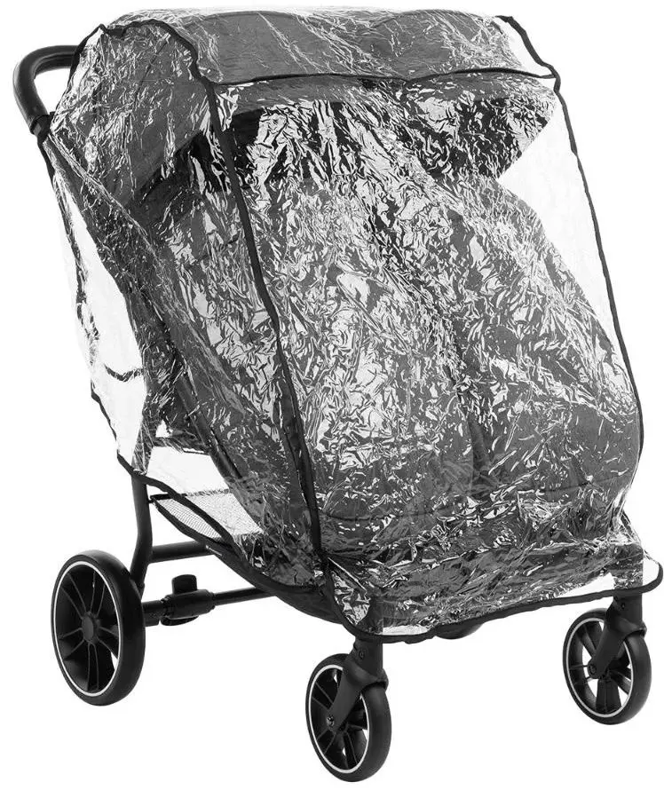 Carucior pentru gemeni KikkaBoo Happy 2 (Dark Grey)