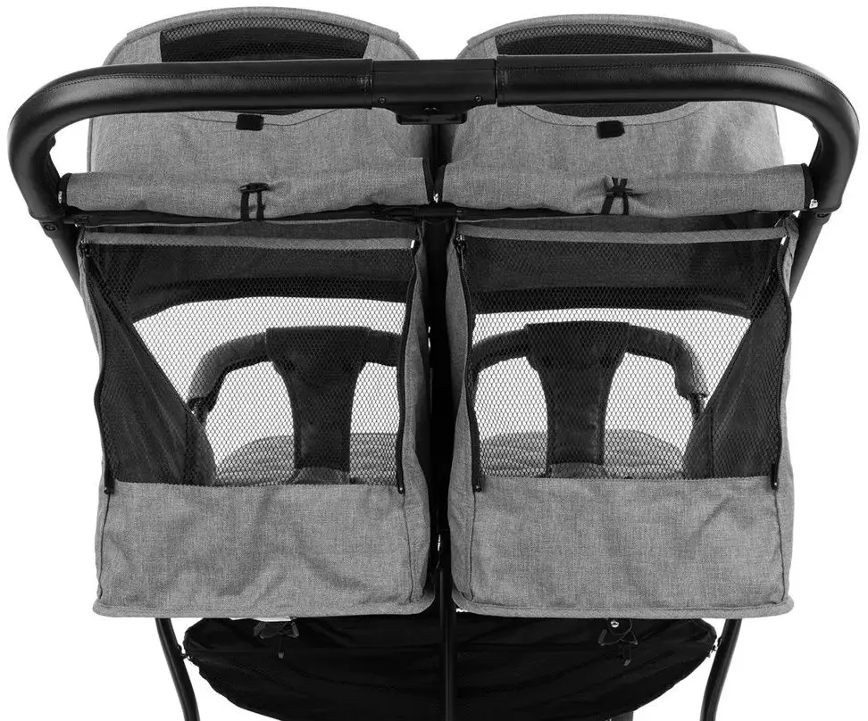 Коляска для двойни KikkaBoo Happy 2 (Light Grey)