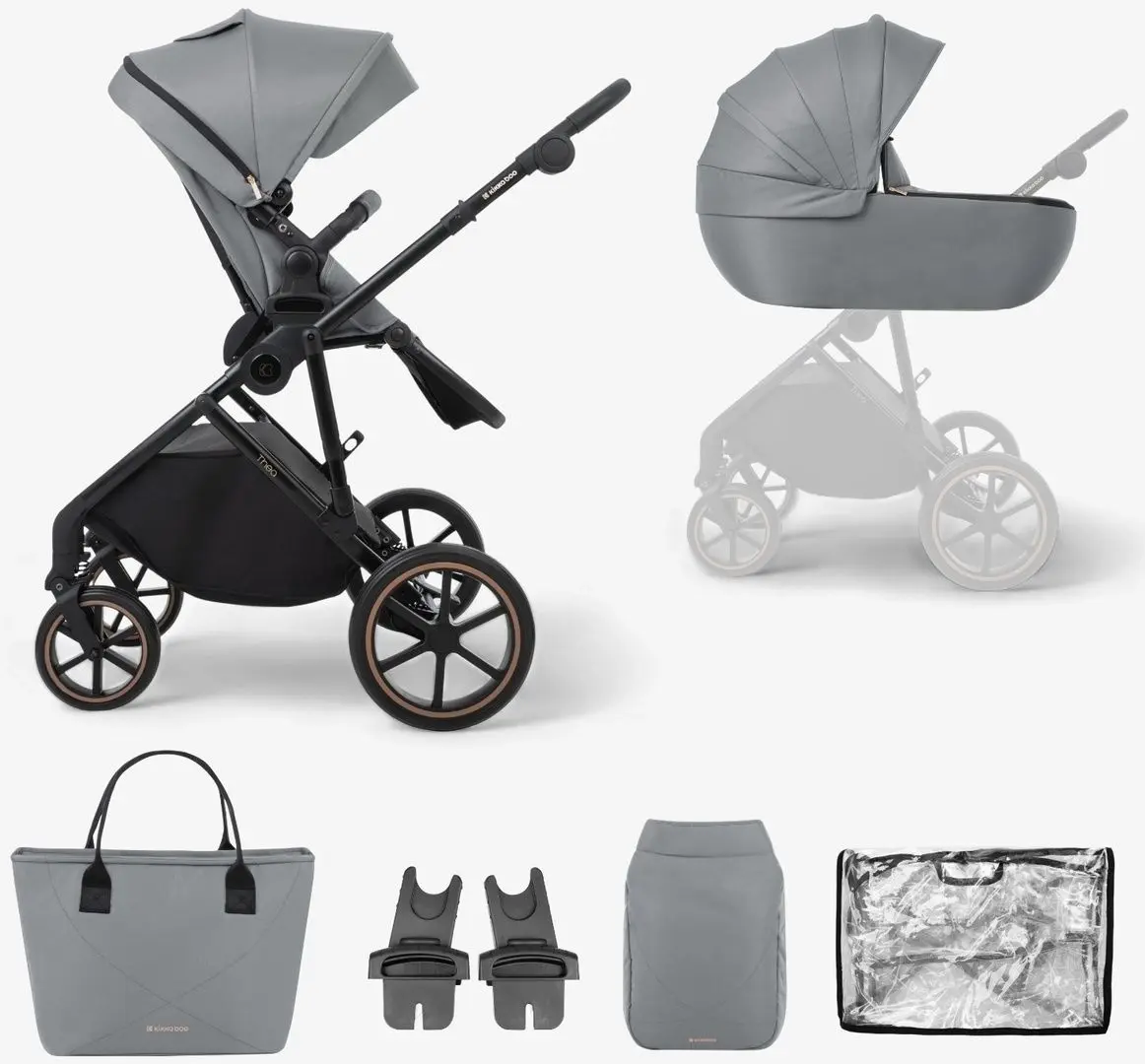 Carucior modular 2in1 KikkaBoo Thea (Grey)