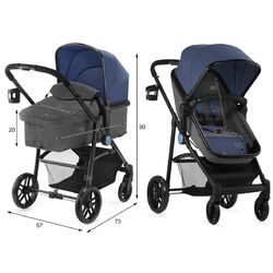 Carucior 3in1 Kinderkraft Juli (Denim) Thumb