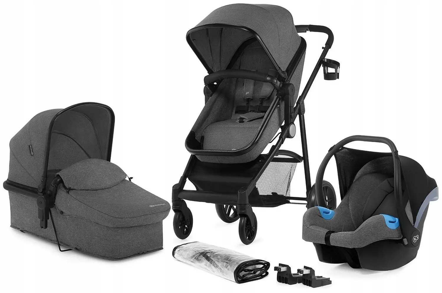 Carucior 3in1 Kinderkraft Juli (Grey) - 2