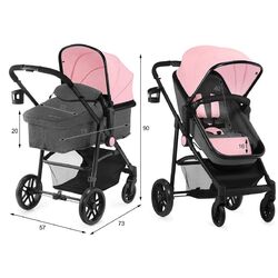 Carucior 3in1 Kinderkraft Juli (Pink) Thumb