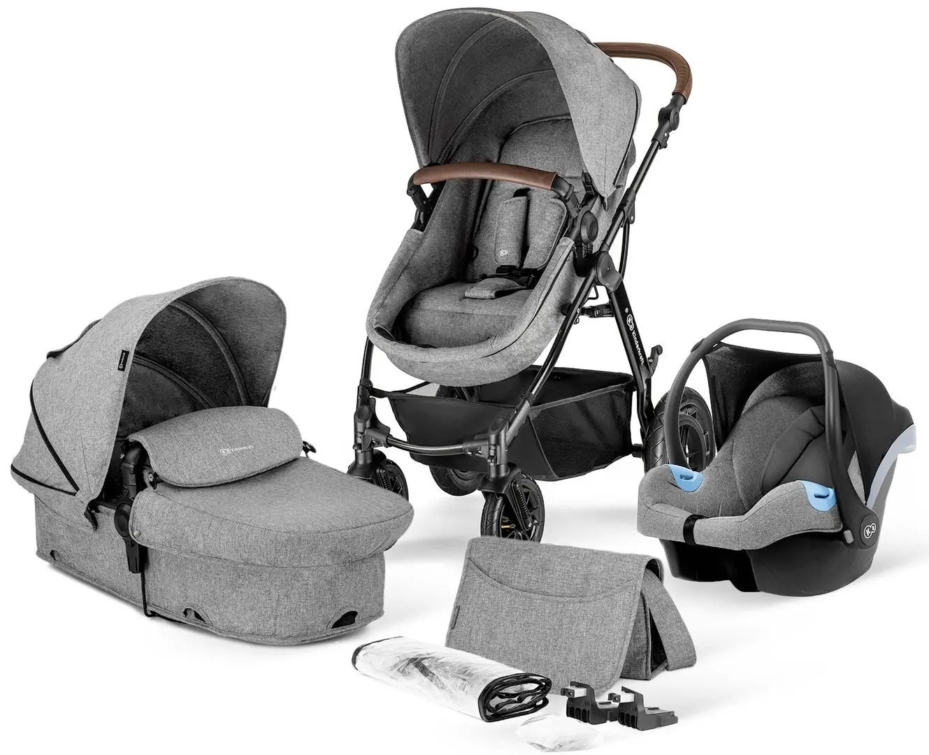 Carucior 3in1 KinderKraft Moov (Grey Melange) - 2