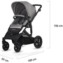 Carucior 3in1 Kinderkraft Prime Lite (Grey) Thumb