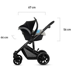 Carucior 3in1 Kinderkraft Prime Lite (Grey) Thumb