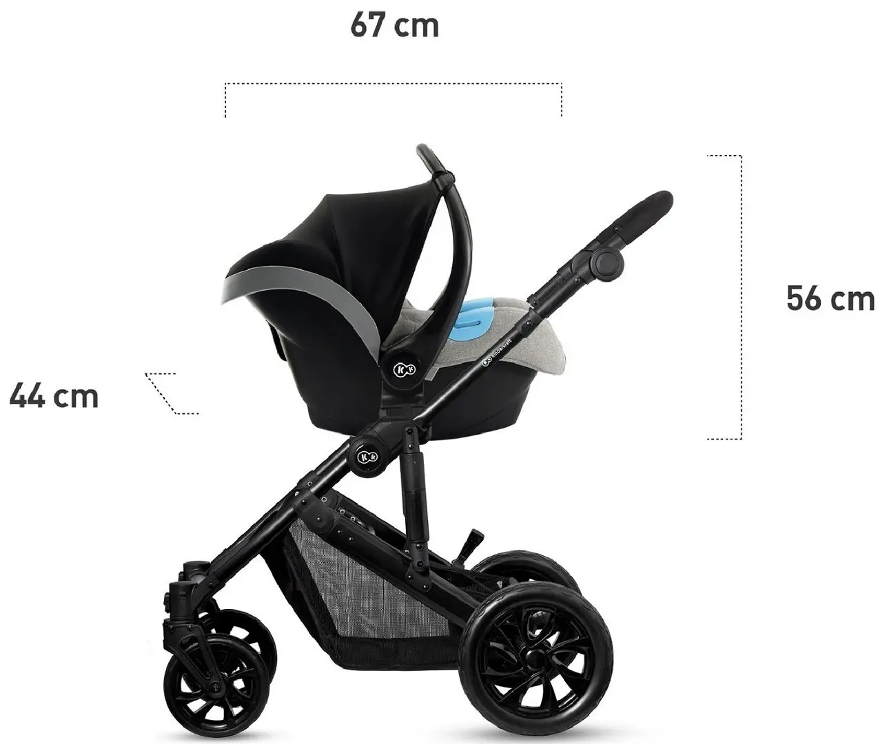 Carucior 3in1 Kinderkraft Prime Lite (Grey) - 12