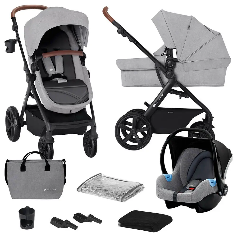 Коляска модульная 3в1 Kinderkraft A-Tour (Light Grey) - 8