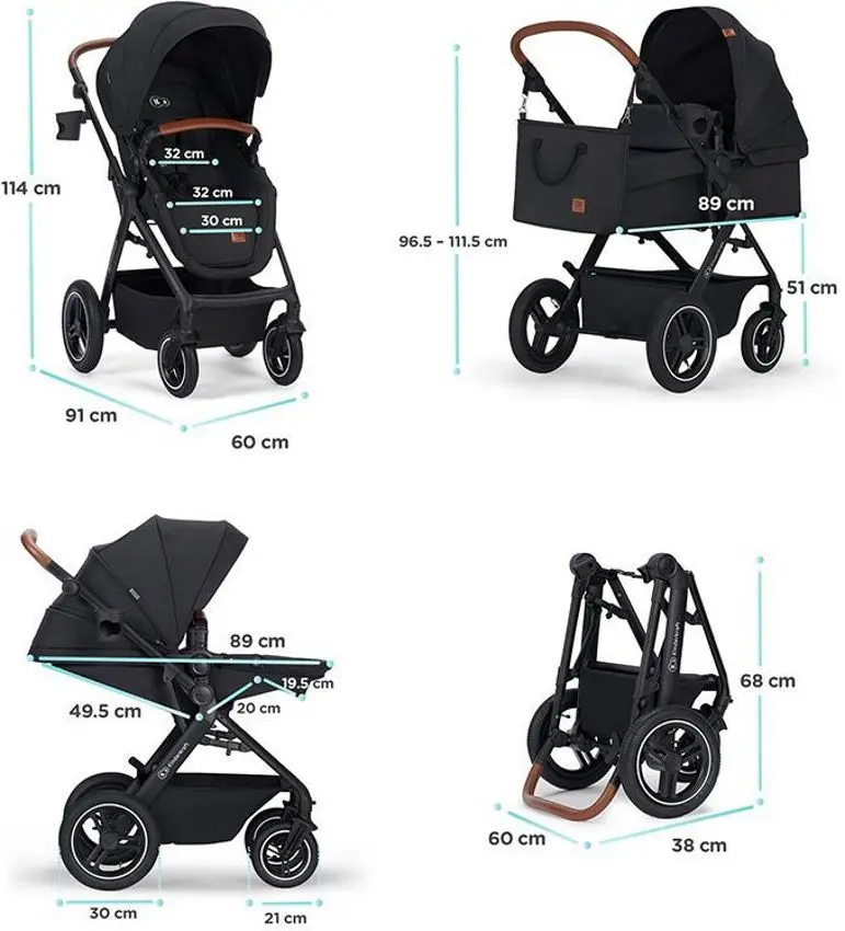 Carucior modular 3in1 KinderKraft B-Tour (Black) - 12