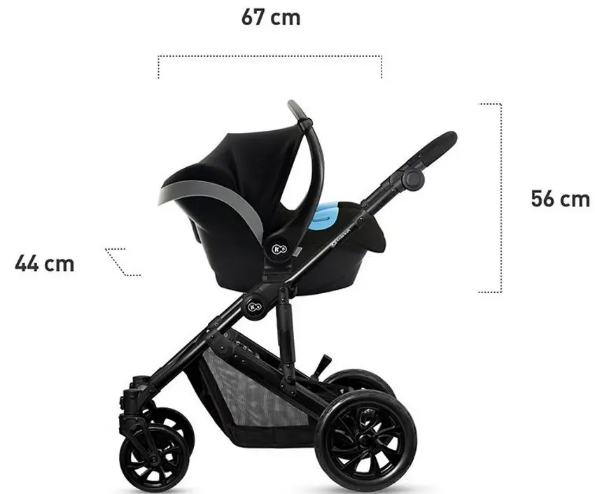 Carucior modular 3in1 KinderKraft Prime Lite (Deep Black) - 13