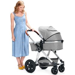 Carucior modular 3in1 Kinderkraft Veo (Grey) Thumb