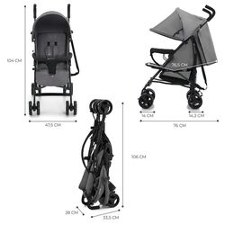 Carucior de plimbare KinderKraft Tik KSTIK000GRY0000 (Grey) Thumb