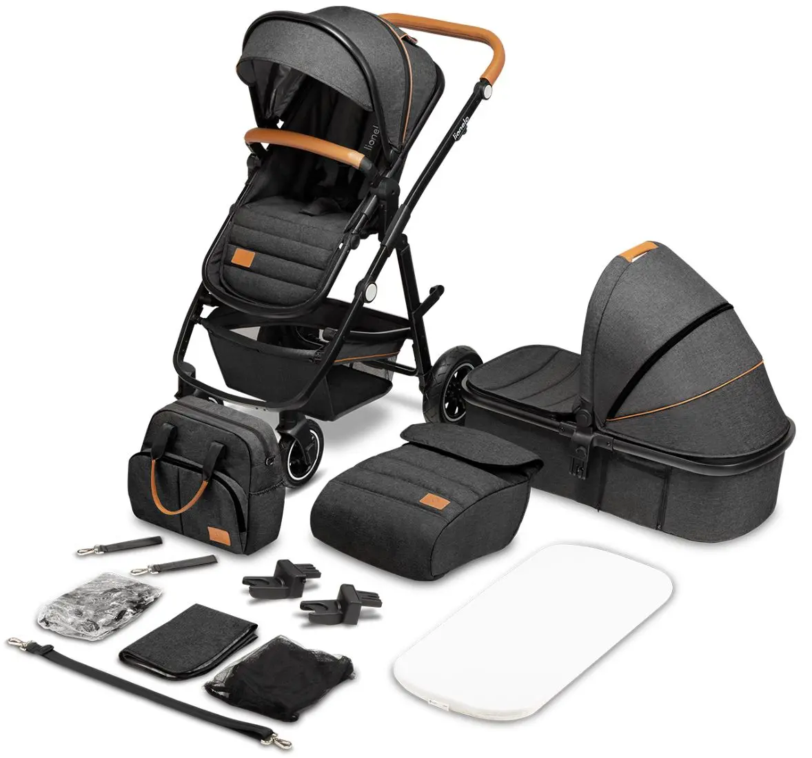 Carucior modular 2in1 Lionelo Amber (Grey Graphite)