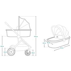 Carucior modular 2in1 Lionelo Amber (Grey Graphite) Thumb
