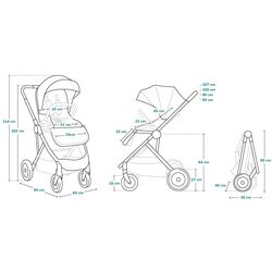 Carucior modular 2in1 Lionelo Amber (Grey Graphite) Thumb