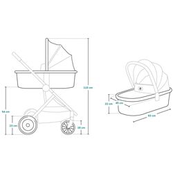 Коляска модульная 2в1 Lionelo Amber Lovin’ (Black) Thumb