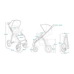 Коляска прогулочная Lionelo Annet Tour (Black Carbon) Thumb
