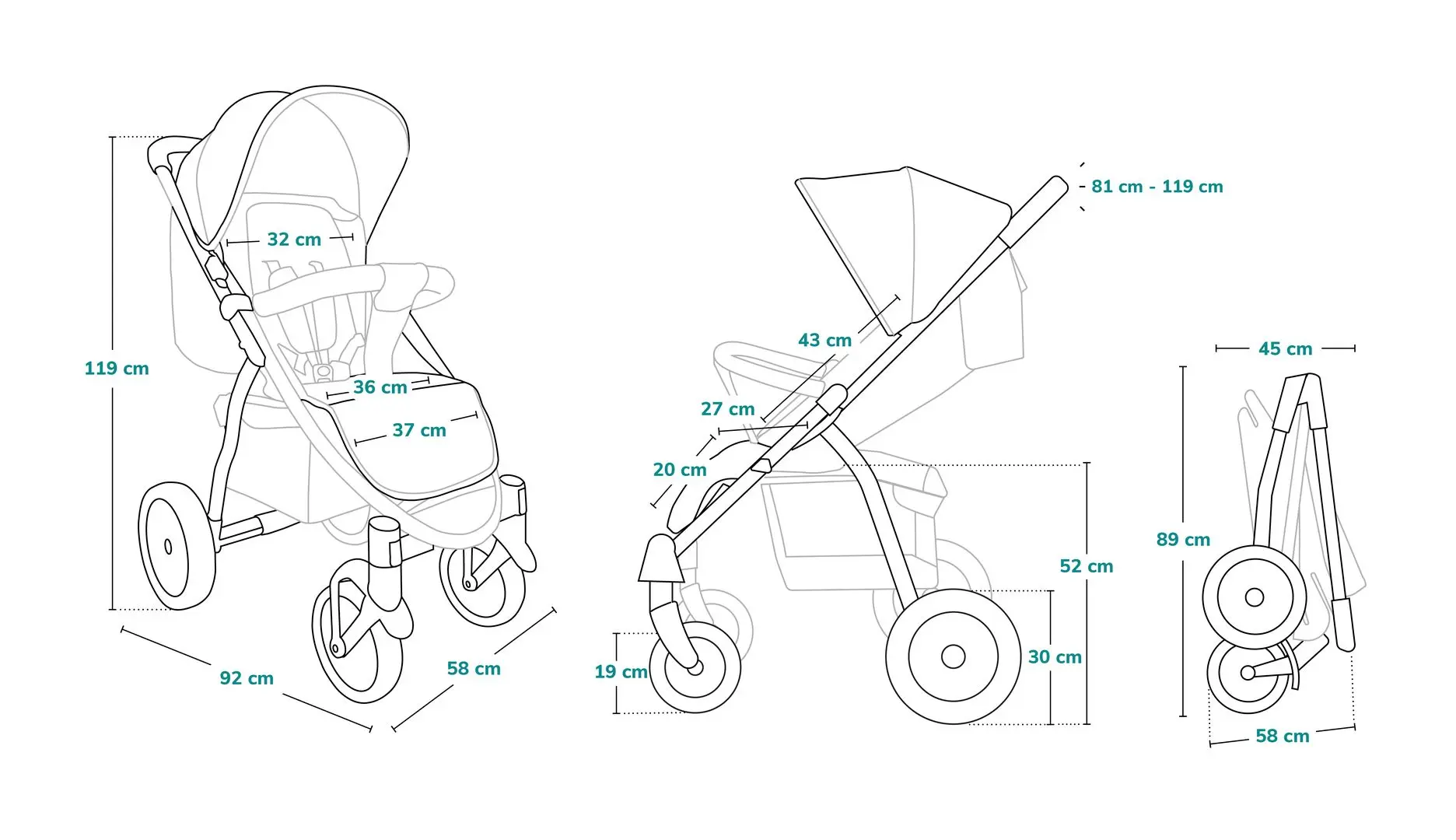 Коляска прогулочная Lionelo Annet Tour (Black Carbon)