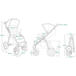 Carucior de plimbare Lionelo Annet Tour (Green Turquoise) Thumb