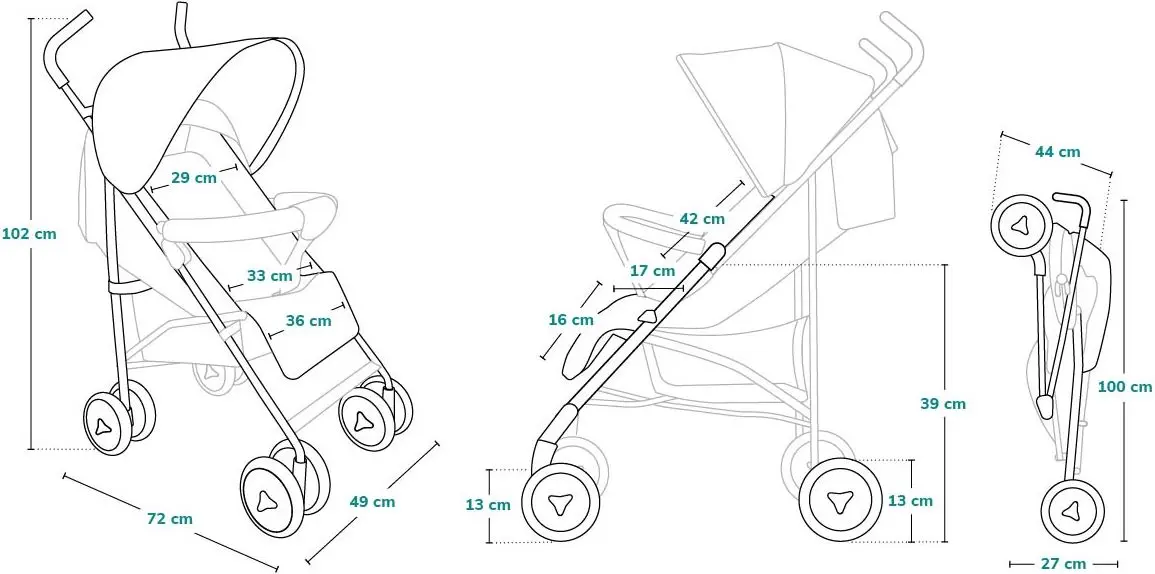 Carucior de plimbare Lionelo Elia Oslo (Black/White)