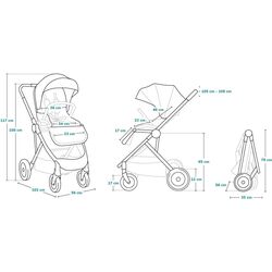 Carucior pentru plimbare Lionelo Riya (Pink-Violet) Thumb