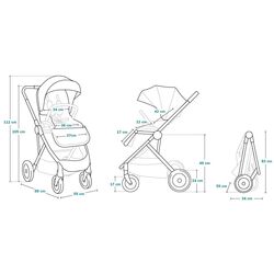 Carucior de plimbare Lionelo Zoey (Grey Stone) Thumb