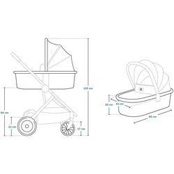 Carucior-transformer 3in1 Lionelo Riya (Pink-Violet) Thumb