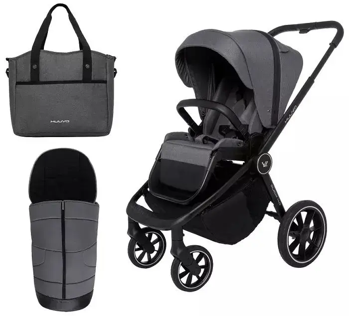 Коляска модульная 2в1 Muuvo Quick 4.0 (Iron Graphite) - 5
