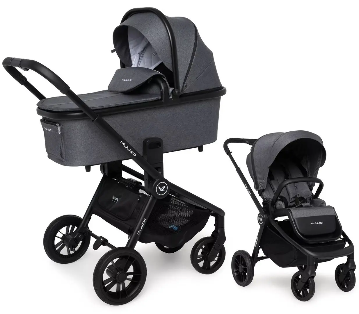 Carucior modular 2in1 Muuvo Quick (Carbon Graphite)