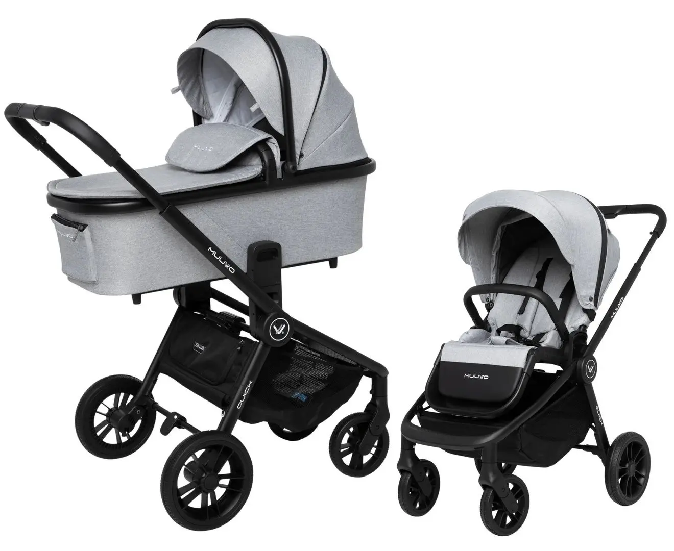 Коляска модульная 2в1 Muuvo Quick (Rocky Grey) - 6