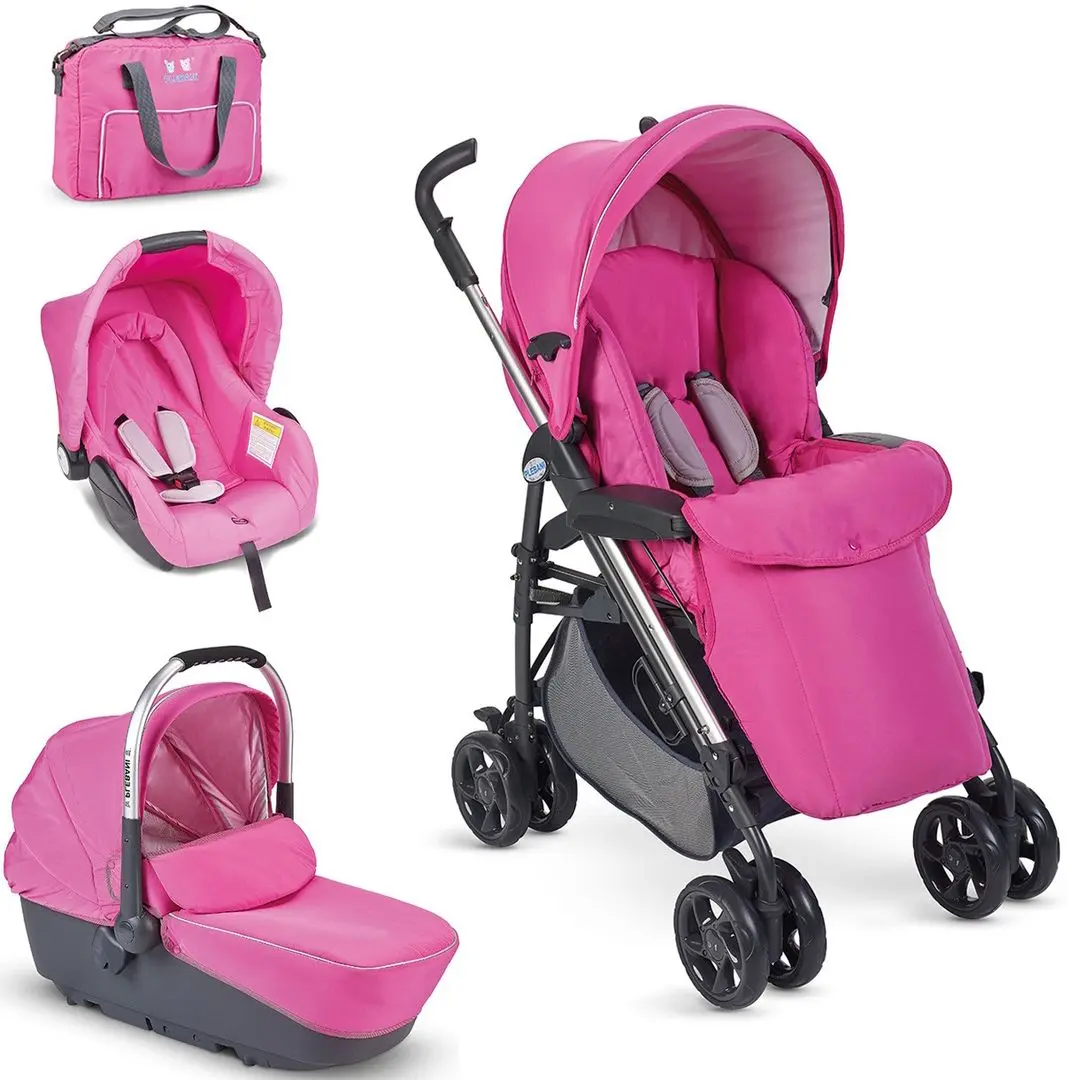 Carucior 3in1 Plebani D1 Trio (Pink) - 4