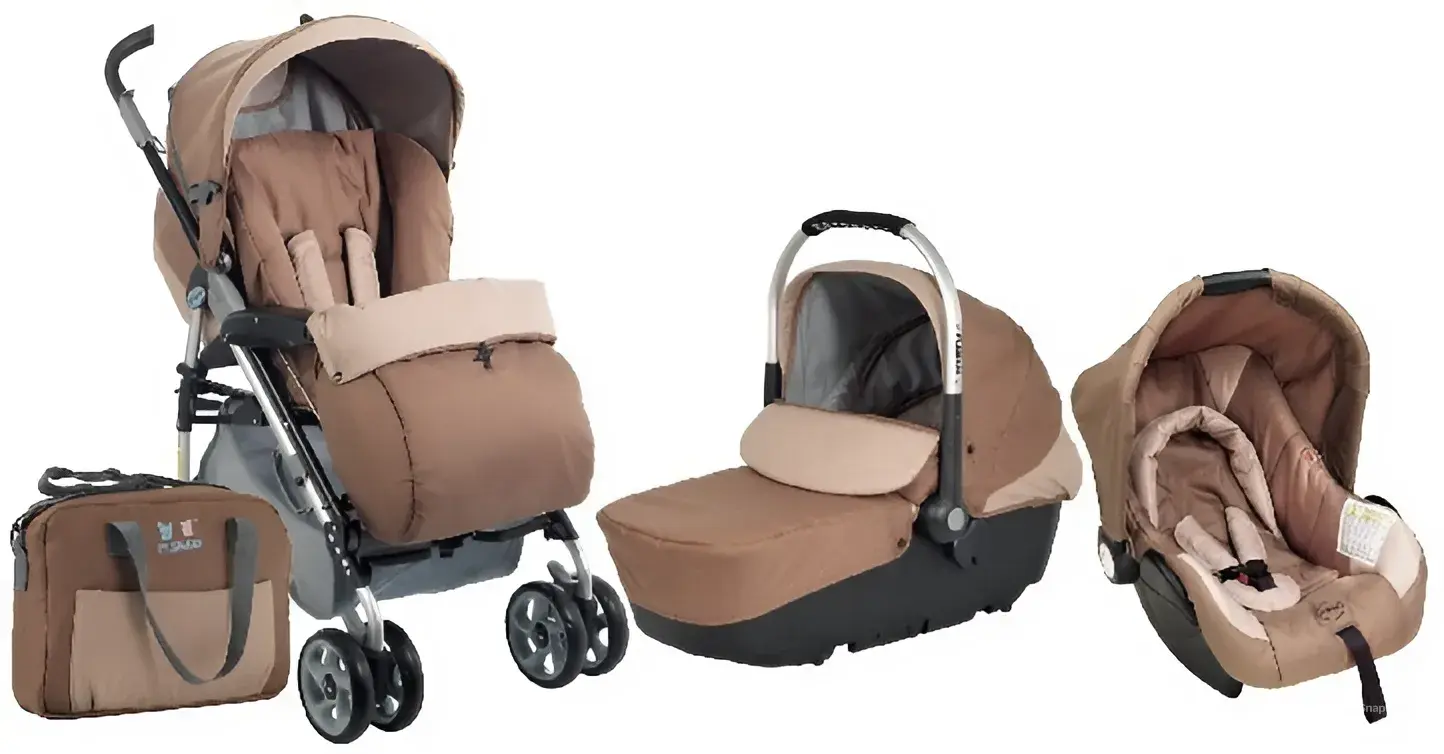Carucior modular 3in1 Plebani D1 Trio (Brown) - 4