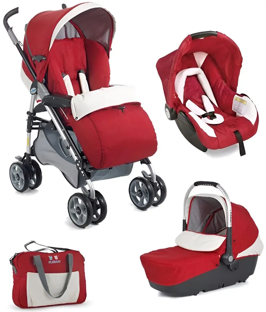 Carucior modular 3in1 Plebani D1 Trio (Red) - 4