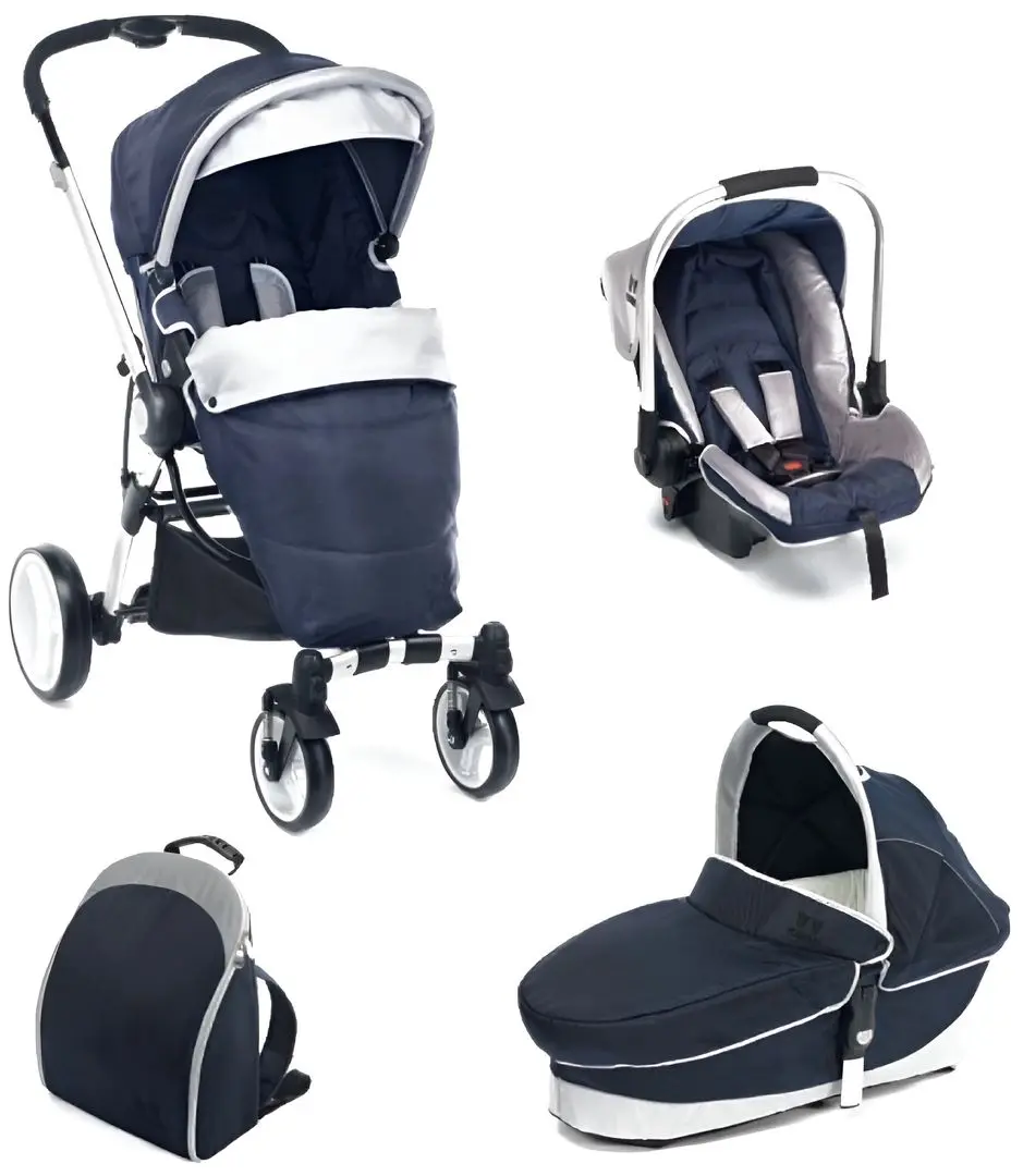 Carucior modular 3in1 Plebani P4 Trio (Dark Blue) - 4
