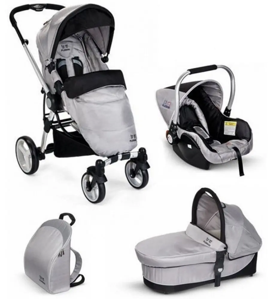 Carucior modular 3in1 Plebani P4 Trio (Silver) - 4