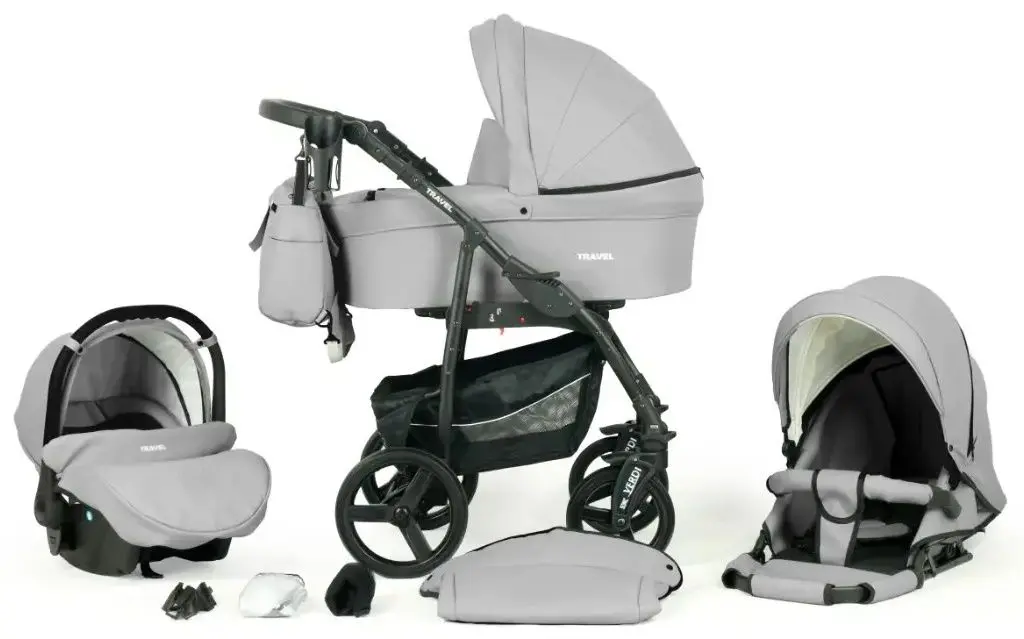 Carucior modular 3in1 Verdi Travel 03 (Light Grey)