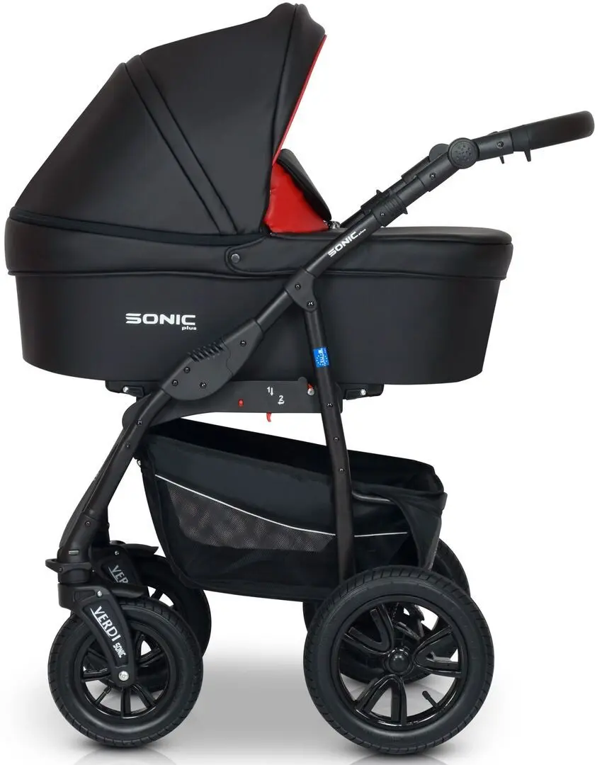 Коляска модульная 3в1 Verdi Sonic Plus 01 (Black/Red)