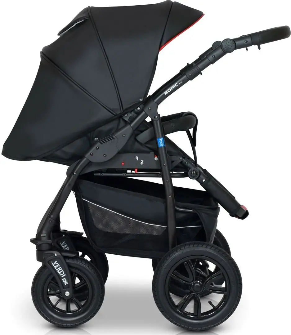 Коляска модульная 3в1 Verdi Sonic Plus 01 (Black/Red)