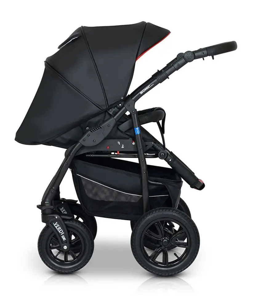 Carucior modular 3in1 Verdi Sonic Plus 02 (Black/Purple)