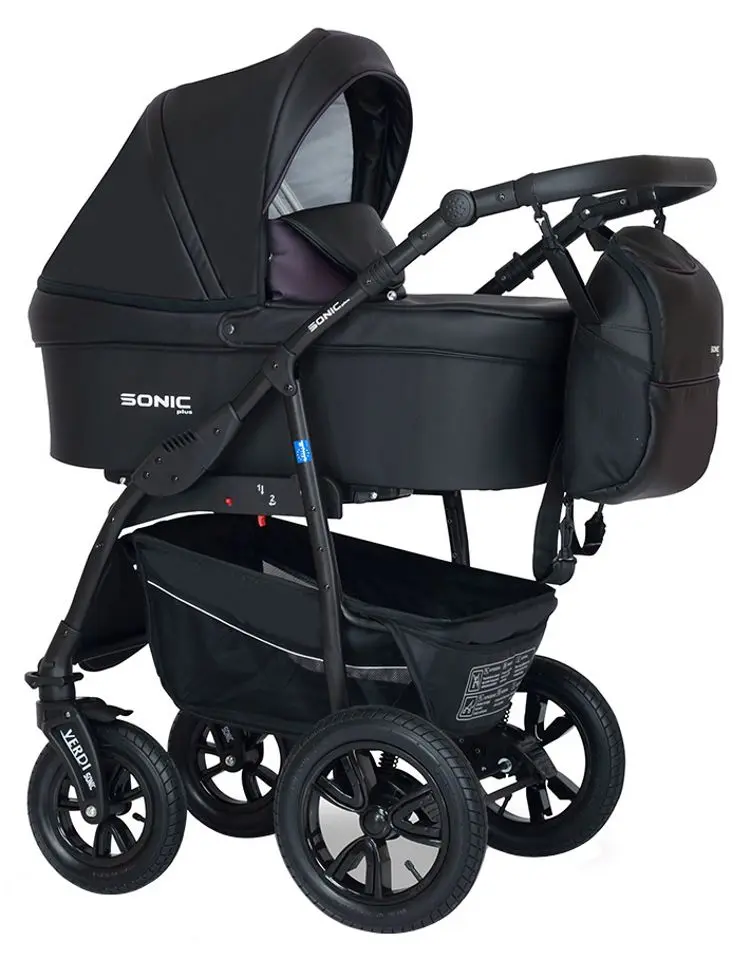 Carucior modular 3in1 Verdi Sonic Plus 02 (Black/Purple)