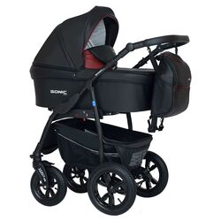 Коляска модульная 3в1 Verdi Sonic Plus 03 (Black/Bordeaux)