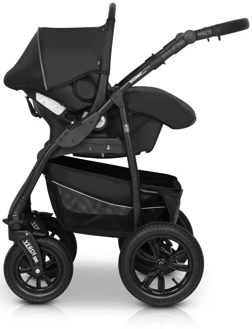 Carucior modular 3in1 Verdi Sonic Plus 04 (Gray/Black)