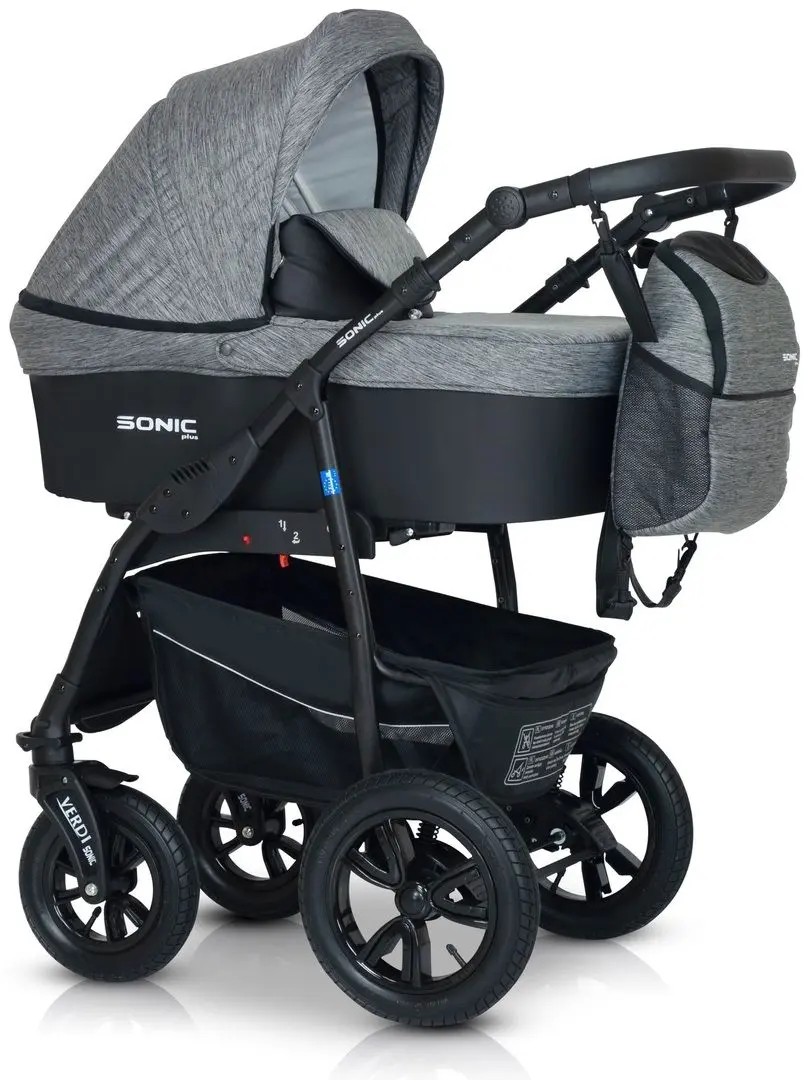 Carucior modular 3in1 Verdi Sonic Plus 04 (Gray/Black)