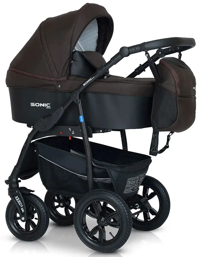Carucior modular 3in1 Verdi Sonic Plus 08 (Brown/Black)