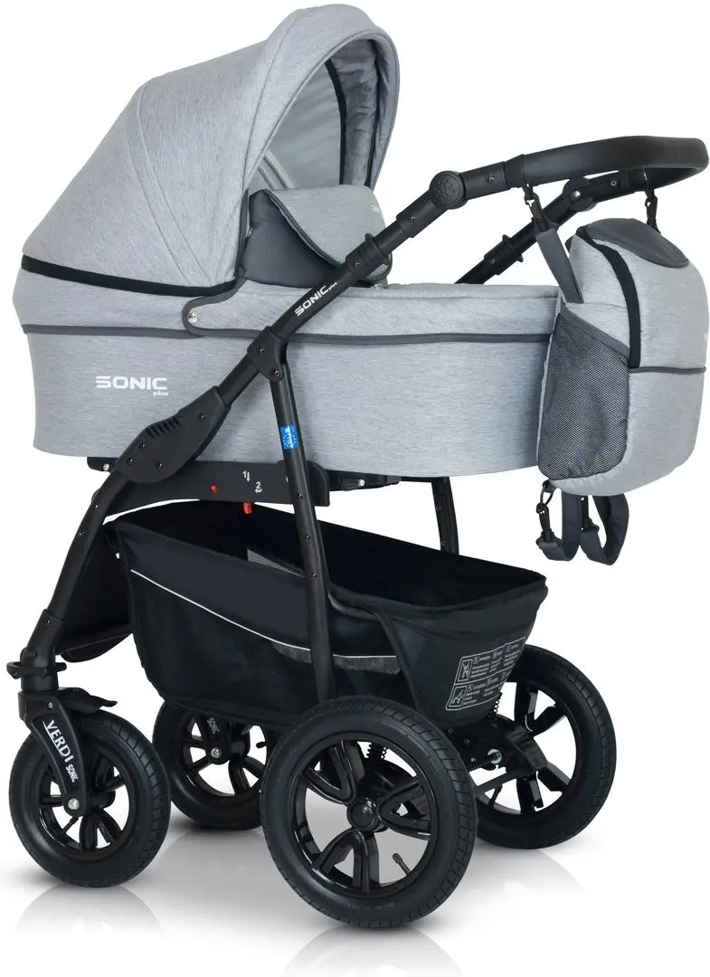 Carucior modular 3in1 Verdi Sonic Plus 15 (Silver)