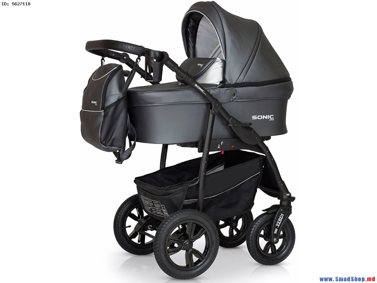 Carucior modular 3in1 Verdi Sonic Plus Pro 03 (Dark Grey)