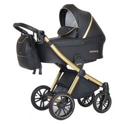 Carucior modular 3in1 Verdi Sonic Soft 07 (Black/Gold)