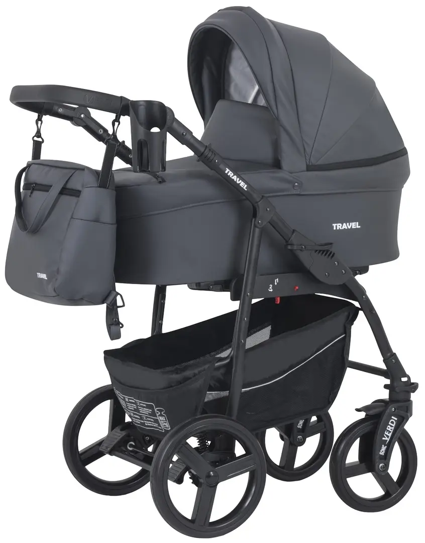 Carucior modular 3in1 Verdi Travel 06 (Dark Grey)