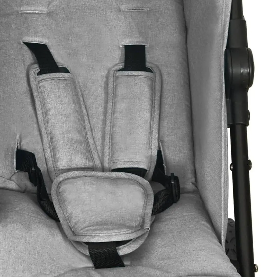 Carucior pentru gemeni VidaXL 10235 (Light Grey/Black)