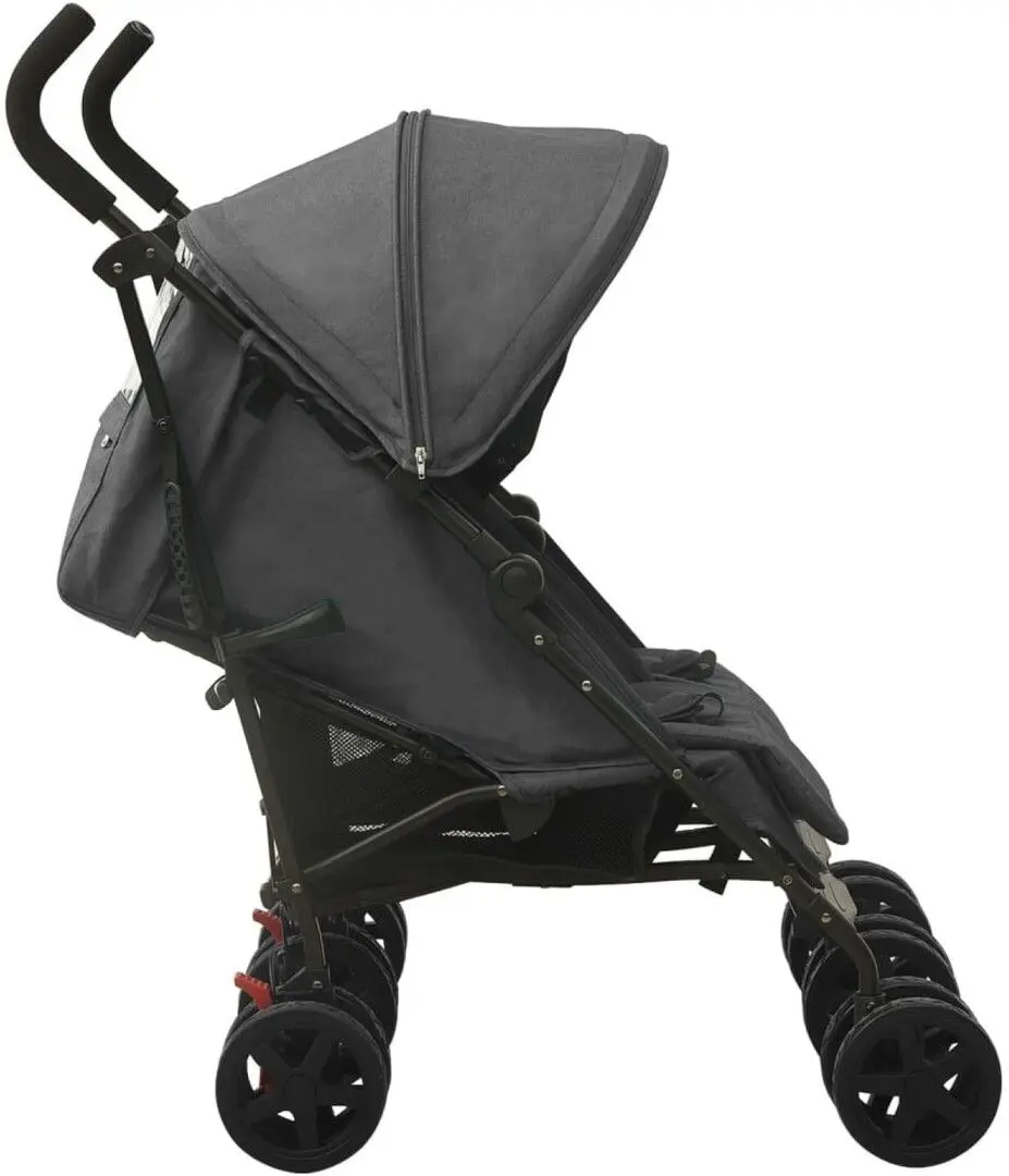 Carucior pentru gemeni VidaXL 10236 (Anthracite/Black)