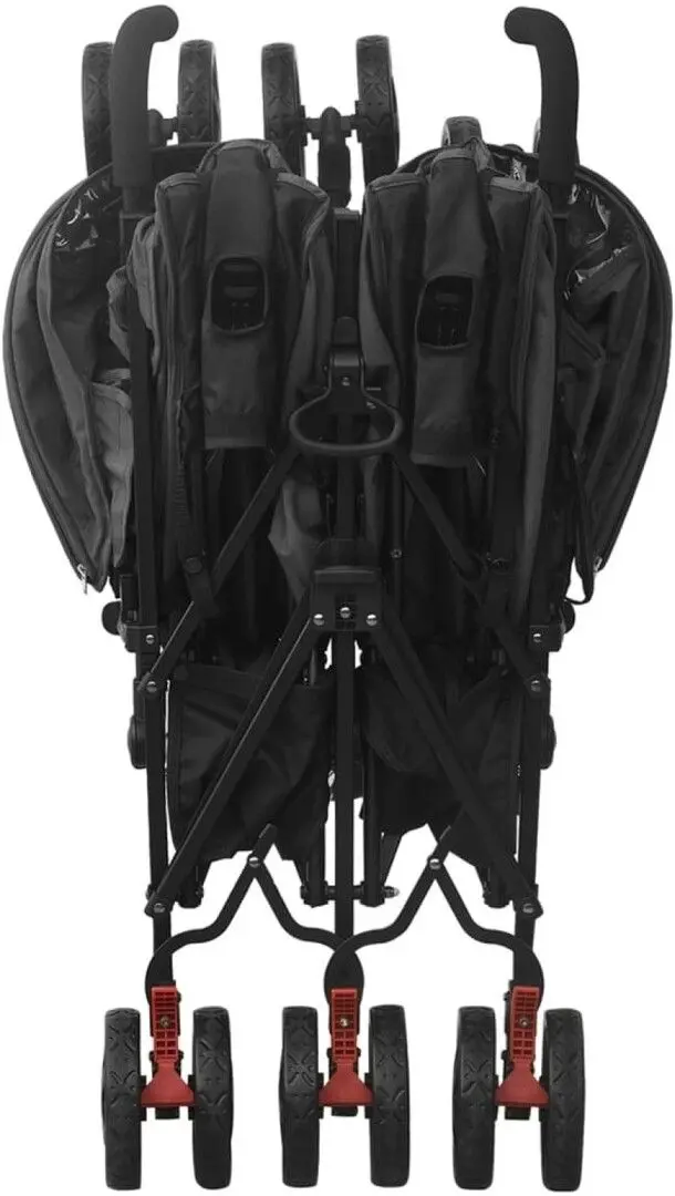 Carucior pentru gemeni VidaXL 10236 (Anthracite/Black)